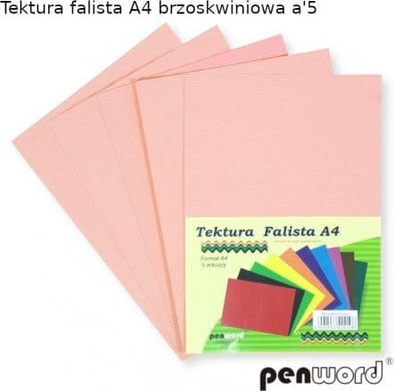 Peach wellpapp A4 5st