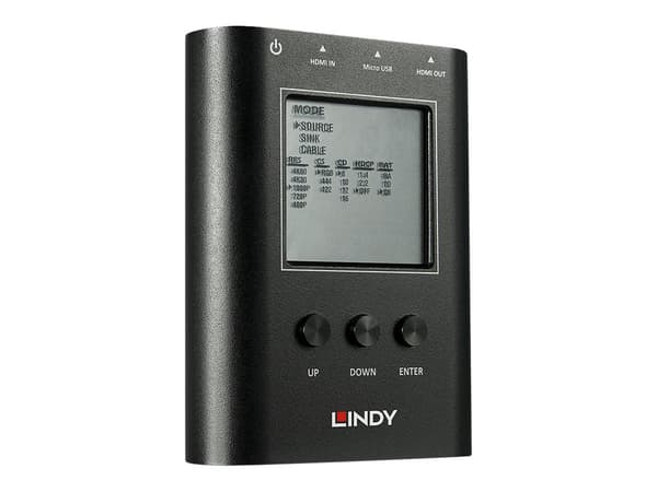 Lindy HDMI 2.0 18G Signalanalysator och Generator HDMI testsignalgenerator / analysator