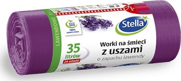 Stella Soppåsar med öron STELLA, lavendeldoft, 35 l, 24 st, lavendel