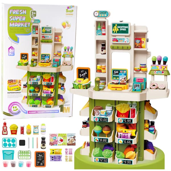 Leksaksbutik för barn Supermarket Interaktiv 67 delar
