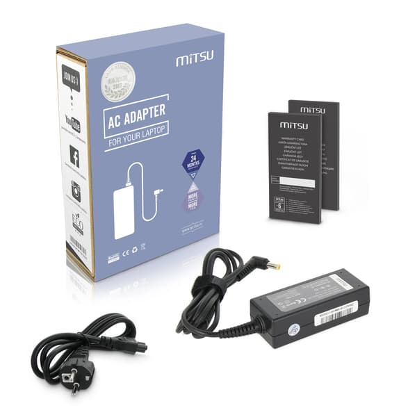 Mitsu 19V 1.58A (5.5x1.7) AC-adapter til Acer, Dell, Packard Bell Notebook