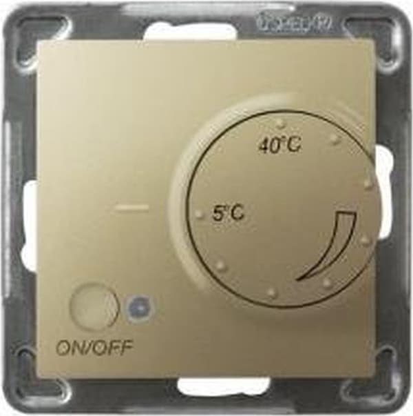 IMPRESSION Temperaturregulator/overliggende sensor/ metallisk guld RTP-1yn/m/28