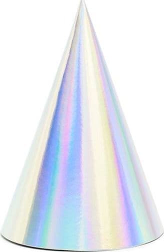 Party Deco festhatte, iriserende, 17 cm, 6 stk. universal