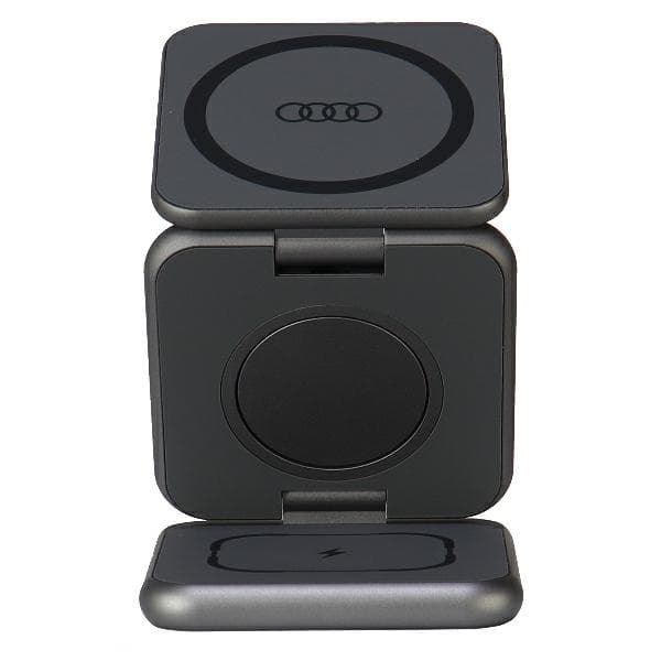 Audi foldbar induktionsdisk 3i1 grå/grå Big Logo AU-MWC3IN1-GT/D1-GY