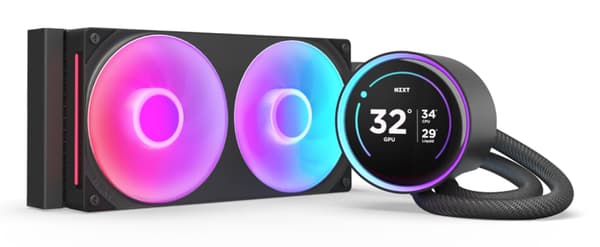 NZXT Kraken Elite 240 RGB - processorvätskekylningssystem - med LCD-skärm