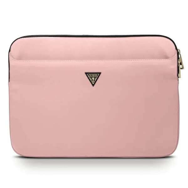 Guess Sleeve GUCS13NTMLLP 13\" vaaleanpunainen Nylon Triangle Logo