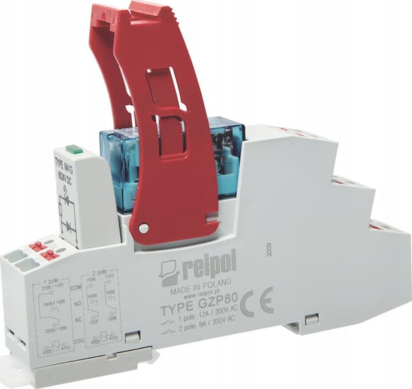 Relpol Push-in Interface Transmitter 1P, 16A, 24V DC, AgNi, PI85-024DC-M41G-PS-2011-01 864993