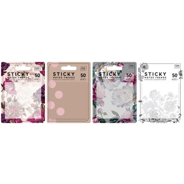 Post-it-lappar 75x75mm 50K Trends mix