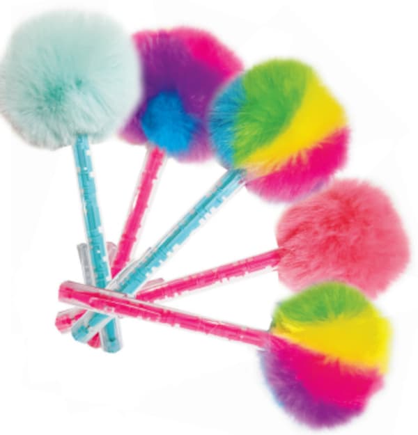 Lang Pompon med spil p12 7946 STNUX mix pris for 1 stk