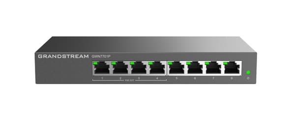 Grandstream PoE Switch GWN7701P (4x PoE til 1000Mbps; 4x til 1000Mbps)