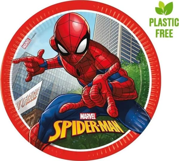 Paperilautaset Spiderman 23cm 8kpl Godan