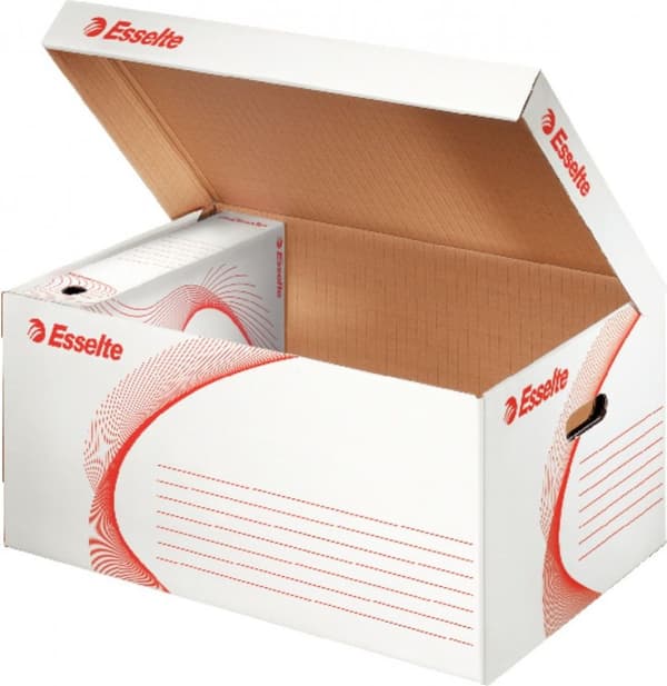 Esselte Pudlo arkiver bulk åbnet fra oven HVID (128900)