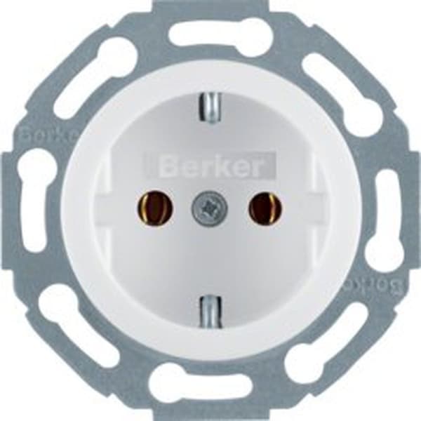 Berker 1930 Pistorasia SCHUKO valkoinen 474520