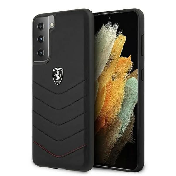Originalt Ferrari Hardcase FEHQUHCS21MBK til Samsung S21 Plus sort