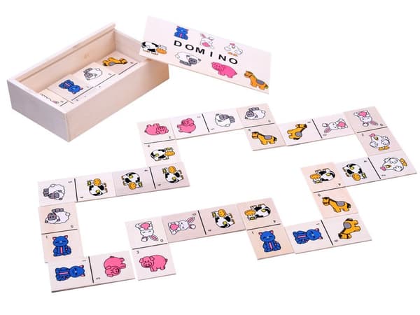 Kuvitettu domino eläimille lapsille ZA2515