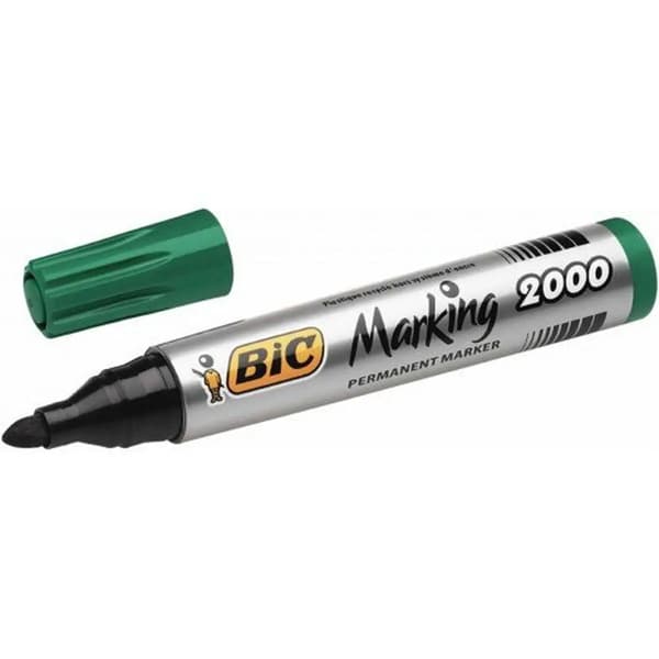 Permanent markør Bic Marking 2000 Grøn 12 enheder