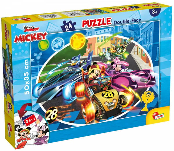 Lisciani Dobbeltsidet Puslespil 24el Mickey Mouse 73986
