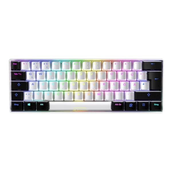 SKILLER SGK50 S4 (hvid/sort, DE-layout, Kailh Red)