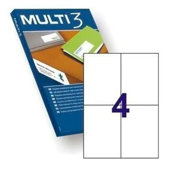 Liimat/etiketit MULTI 3 105 x 148 mm A4 100 Levyt