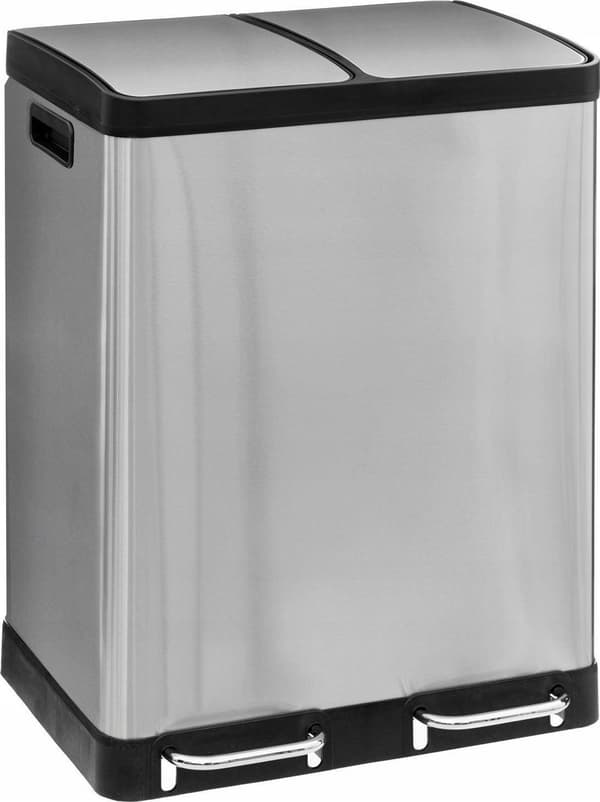 Soptunna 5five Ariane, rostfritt stål, med pedal, 2 x 30 l
