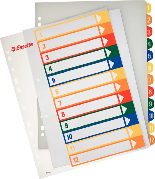 Esselte Printbare omslag Maxi A4 1-12 (100214)