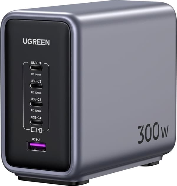 UGREEN Nexode 300W 5-portars PD GaN snabbladdare