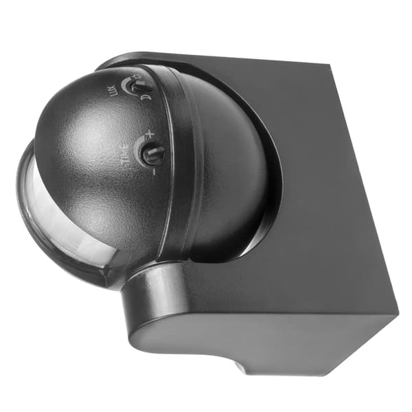 Maclean PIR rörelsesensor, infraröd, IP44, grå, räckvidd 12m, max. belastning 800/1200W, MCE358 GR