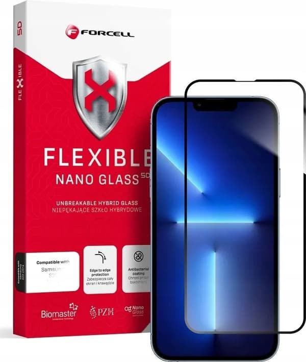 Forcell Flexible 5D - hybridilasi iPhone 13 Pro Max/14 Plus musta