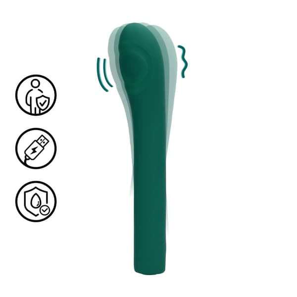 Loveline Pulse Wave Intimate Massager Grøn Krystal - Målrettet G-punktsmodel