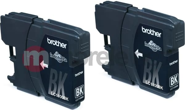 Brother blæksæt original [2x BK] (LC1100BKBP2)