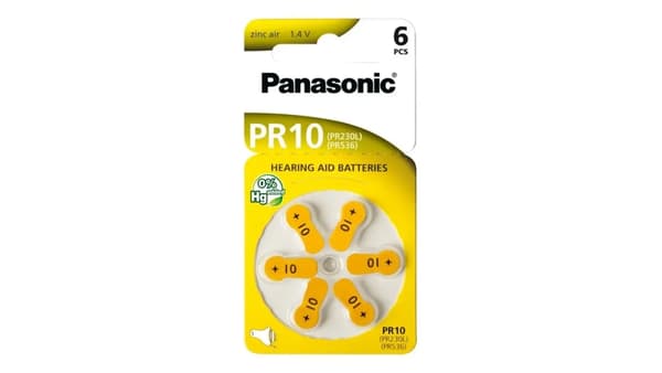 Panasonic PR-230 hørekamera-batterier 6 stk.