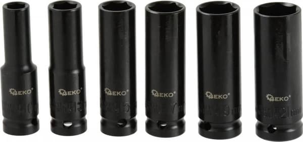 Pitkien iskumutterihylsyjen sarja 1/2\" 10-21mm 6kpl. (20)