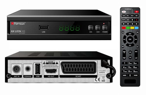 Viritin Opticum AX Lion NS DVB-T2/C HEVC H.265 Full HD