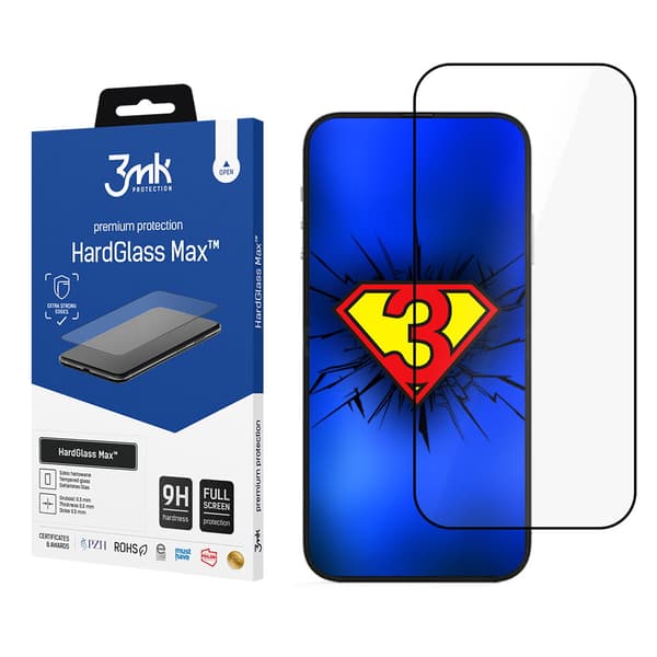 Panssarilasi iPhone 14 Pro Max 9H 3mk HardGlass Max -sarjasta
