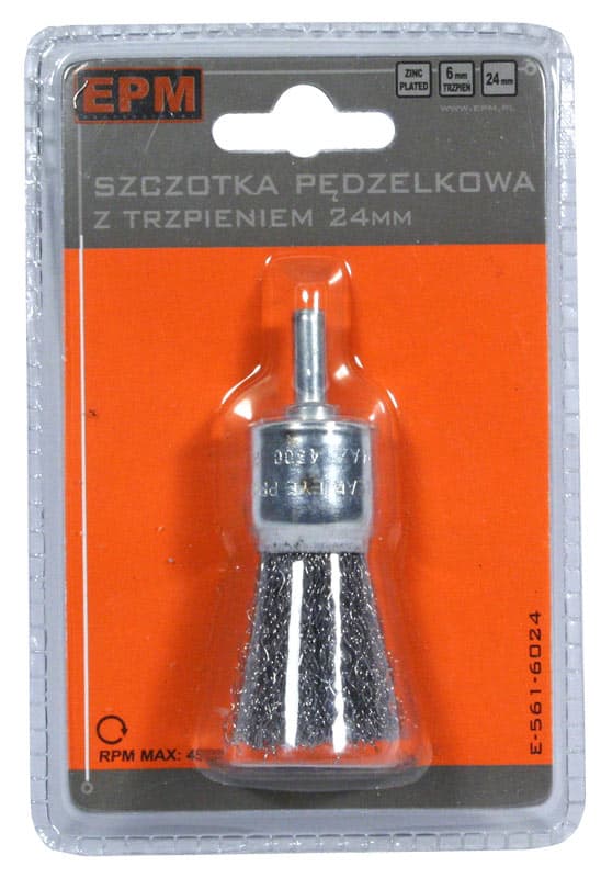PEDZEL BORSTE MED SKAFT 24MM ZN