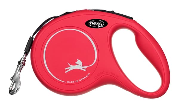 Hundkoppel Flexi New Classic 5m Röd Storlek M