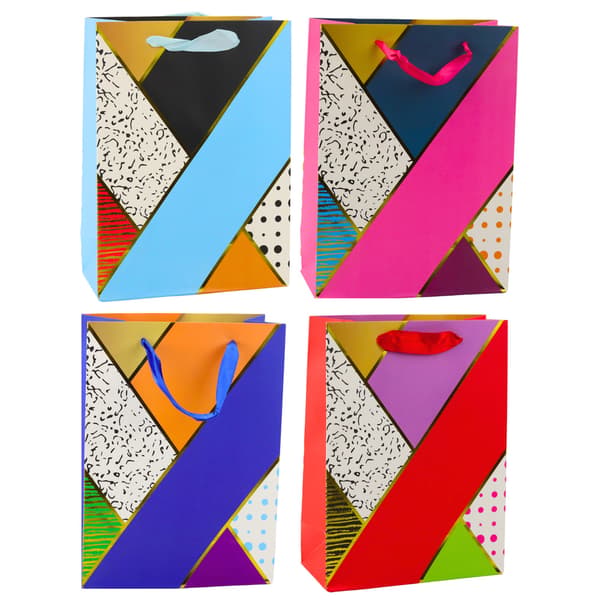 Papperspresentpåse Geometriska Mönster 23 x 18 x 10.5 cm