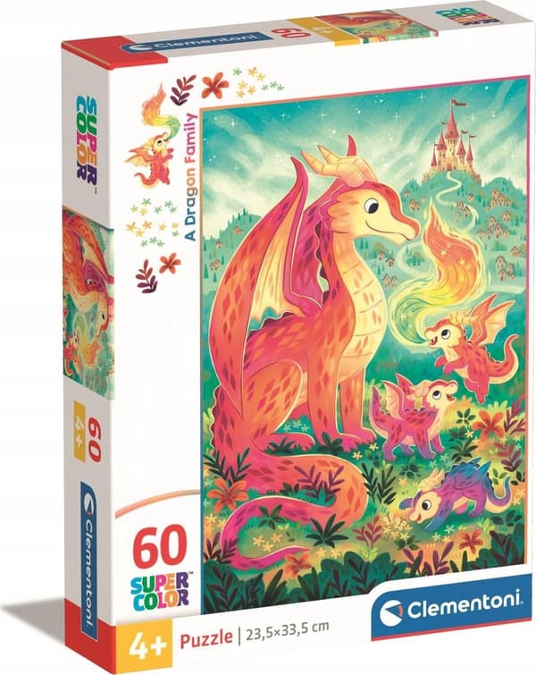 Palapeli 60 Super Color Lohikäärmeperhe