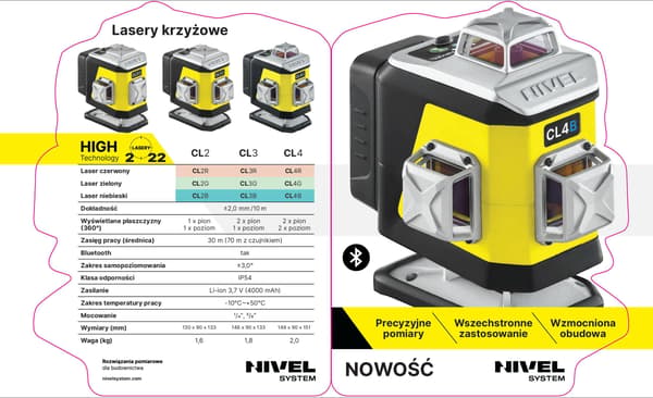NIVEL SYSTEM KORSLASER CL4D 4x360