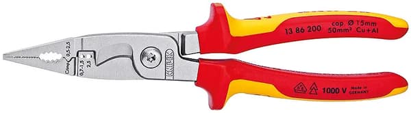 Knipex tang til elinstallation 6i1 200mm 1000V VDE (13 86 200)