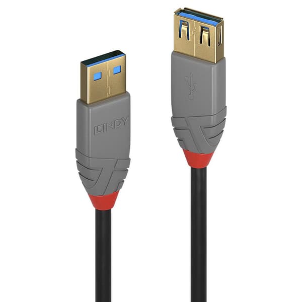 Lindy USB-A USB-kaapeli - USB-A 2 m musta (36762)