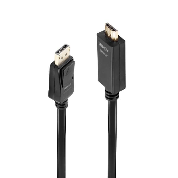Lindy 2m DisplayPort till HDMI 10.2G-kabel