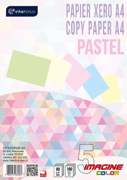 Kopiokonepaperi A4/100 5 väriä Pastelli x 20K