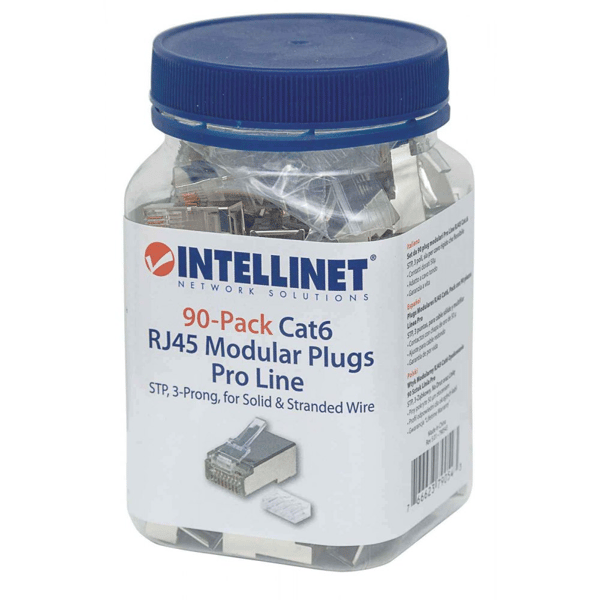 Intellinet 790543 Cat6 STP RJ45-stik, ledning/kabel, Pro Line, 90 stk.