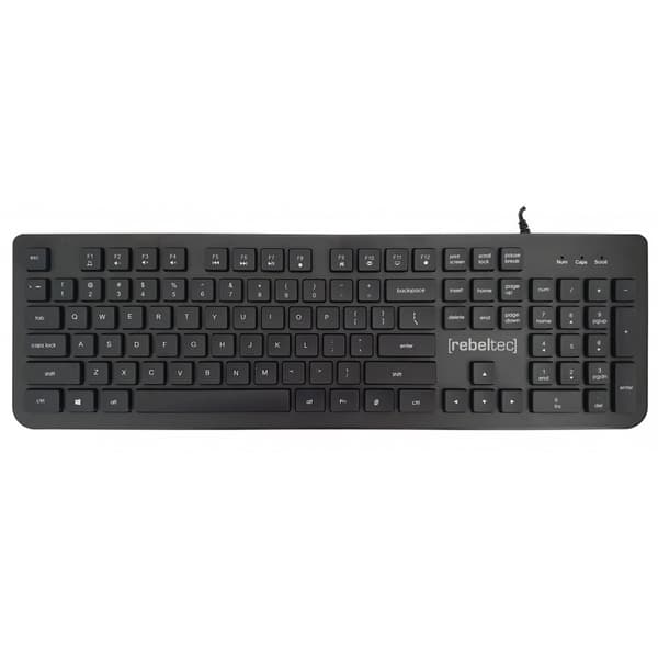 Rebeltec SOLIDERO USB kablet tastatur sort