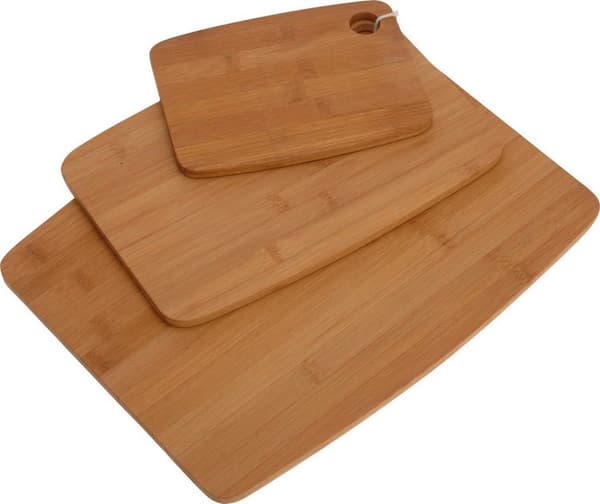 Skärbräda Excellent Houseware bambu 38x29cm 3st.