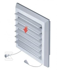 Ventilationsgaller 130x130mm vit allusion+snörspridare T37