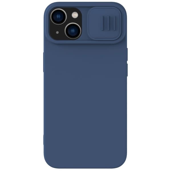 Nillkin CamShield Silky Silikonfodral iPhone 14 Plus Fodral med Kameraskydd Blå