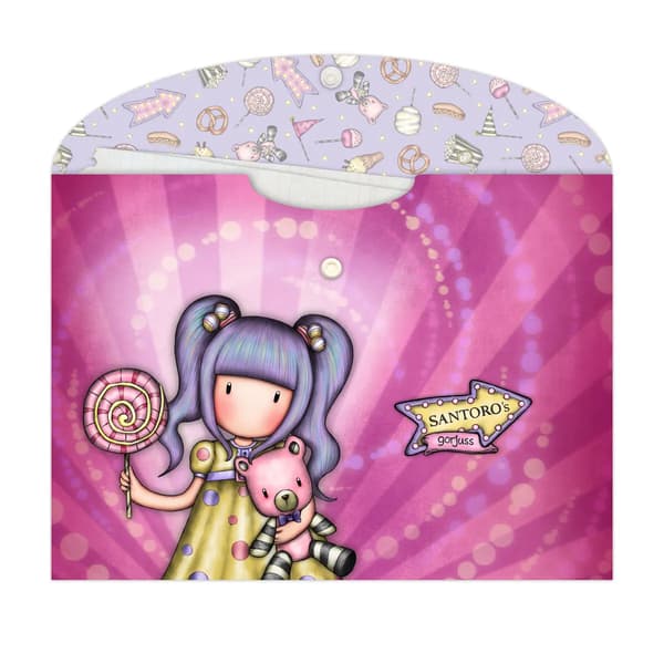 Dokumentholder med klap Gorjuss Carousel Laks A4 (33 x 24 x 1 cm)