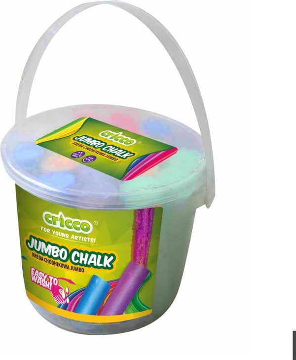 Färgglad krita jumbobuckett 20 st CRICCO